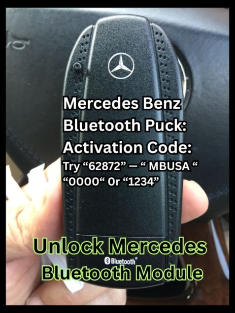 Mercedes Bluetooth Unlock Passcode 1