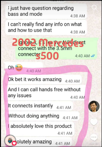 Gizmo Guy Gadget 5-star customer review for 2002 Mercedes S500 W220 factory radio Bluetooth upgrade and hands-free calling