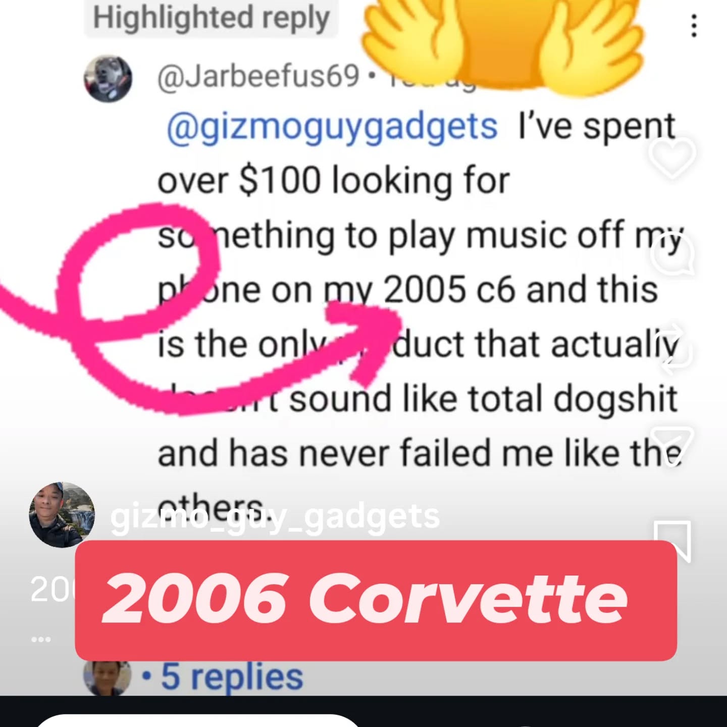 Gizmo Guy Gadget customer review for C6 Corvette factory radio upgrade