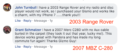 Gizmo Guy Gadget 5-star customer review for 2004 Mercedes S430 factory radio Bluetooth installation